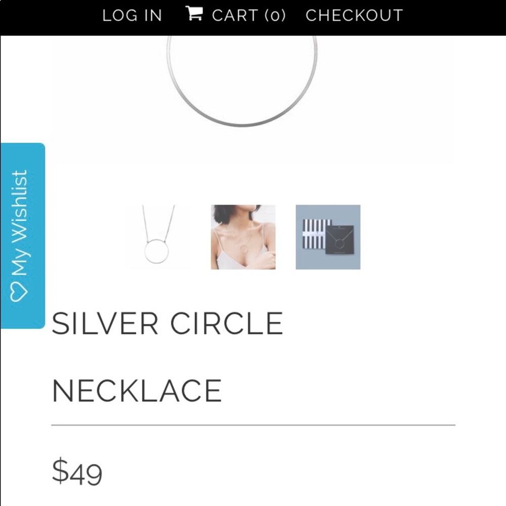 Silver circle necklace